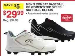 Dunham's Sports MEN'S COMBAT BASEBALL OR WOMEN'S TOP SPEED SOFTBALL CLEATS offer