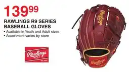 Dunham's Sports RAWLINGS R9 SERIES BASEBALL GLOVES offer
