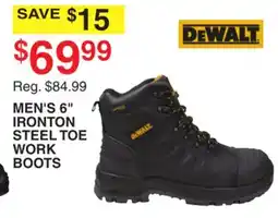 Dunham's Sports DEWALT MEN'S 6 IRONTON STEEL TOE WORK BOOTS offer