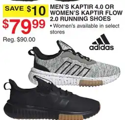 Dunham's Sports ADIDAS MEN'S KAPTIR 4.0 OR WOMEN'S KAPTIR FLOW 2.0 RUNNING SHOES offer