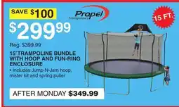 Dunham's Sports 15' TRAMPOLINE BUNDLE WITH HOOP AND FUN-RING ENCLOSURE offer