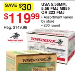 Dunham's Sports WINCHESTER USA 5.56MM, 5.56 FMJ M855 OR 223 FMJ offer