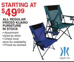 Dunham's Sports KIJARO ALL REGULAR PRICED KIJARO FURNITURE IN STOCK offer