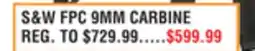 Dunham's Sports S & W FPC 9MM CARBINE offer