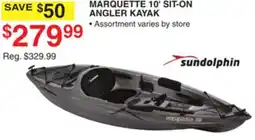 Dunham's Sports SUNDOLPHIN MARQUETTE 10' SIT-ON ANGLER KAYAK offer