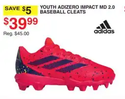 Dunham's Sports ADIDAS YOUTH ADIZERO IMPACT MD 2.0 BASEBALL CLEATS offer