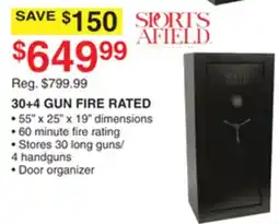 Dunham's Sports SPORTS AFIELD 30+4 GUN FIRE RATED offer