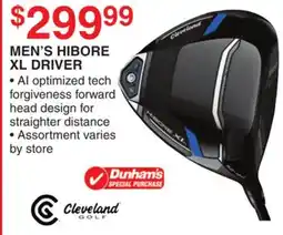 Dunham's Sports CLEVELAND MEN'S HIBORE XL DRIVER offer