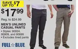 Dunham's Sports MEN'S UNLINED CASUAL PANTS offer