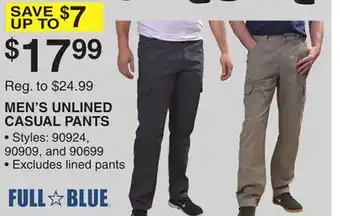 Dunham's Sports MEN'S UNLINED CASUAL PANTS offer