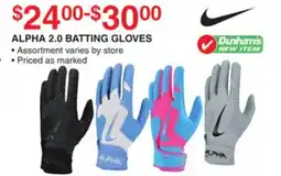 Dunham's Sports ALPHA 2.0 BATTING GLOVES offer