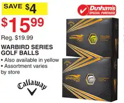 Dunham's Sports WARBIRD SERIES GOLF BALLS offer