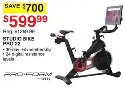 Dunham's Sports PRO-FORM STUDIO BIKE PRO 22 offer