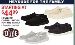 Dunham's Sports HEYDUDE CASUAL SHOES FOR THE FAMILY offer