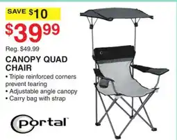 Dunham's Sports PORTAL CANOPY QUAD CHAIR offer