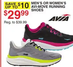 Dunham's Sports AVIA MEN'S OR WOMEN'S AVI-MOVE RUNNING SHOES offer