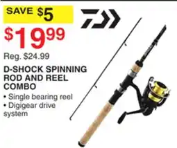 Dunham's Sports D-SHOCK SPINNING ROD AND REEL COMBO offer