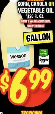 Western Beef WESSON CANOLA OR VEGETABLE OIL offer