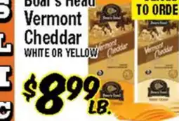 Western Beef Boar's Head Vermont Cheddar WHITE OR YELLOW offer