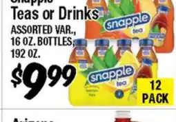Western Beef Snapple Teas or Drinks offer