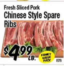 Western Beef Fresh Sliced Pork Chinese Style Spare Ribs offer