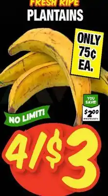 Western Beef FRESH RIPE PLANTAINS offer