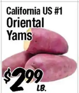 Western Beef California US #1 Oriental Yams offer