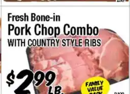 Western Beef Fresh Bone-in Pork Chop Combo WITH COUNTRY STYLE RIBS offer