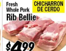 Western Beef Fresh Whole Pork Rib Bellie offer