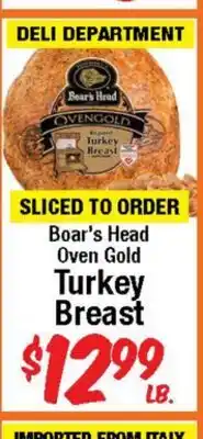 Western Beef Boar's Head Oven Gold Turkey Breast offer