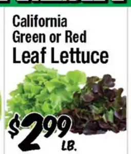 Western Beef California Green or Red Leaf Lettuce offer