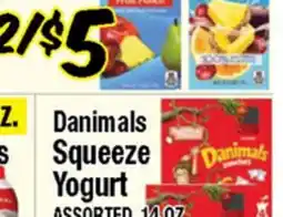 Western Beef Danimals Squeeze Yogurt offer