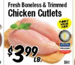 Western Beef Fresh Boneless & Trimmed Chicken Cutlets offer