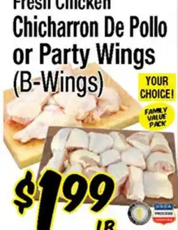 Western Beef Fresh Chicken Chicharron De Pollo or Party Wings (B-Wings) offer