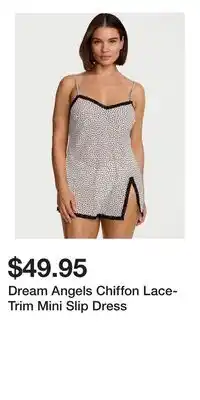 Victoria's Secret Dream Angels Chiffon Lace-Trim Mini Slip Dress offer