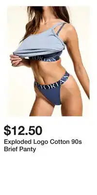 Victoria's Secret Exploded Logo Cotton 90s Brief Panty offer