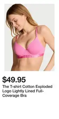 Victoria's Secret The T-shirt Cotton Exploded Logo Lightly Lined Full-Coverage Bra offer