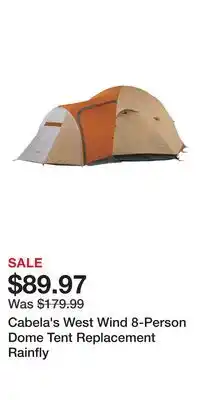 Cabela's Cabela's West Wind 8-Person Dome Tent Replacement Rainfly offer