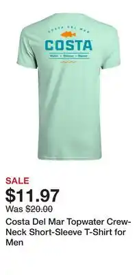 Cabela's Costa Del Mar Topwater Crew-Neck Short-Sleeve T-Shirt for Men offer