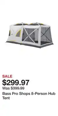 Cabela's Bass Pro Shops 8-Person Hub Tent offer