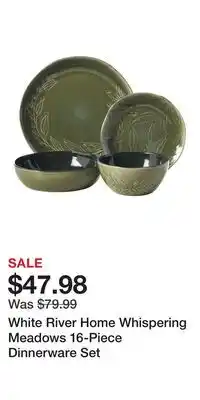 Cabela's White River Home Whispering Meadows 16-Piece Dinnerware Set offer