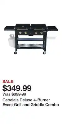 Cabela's Cabela's Deluxe 4-Burner Event Grill and Griddle Combo offer