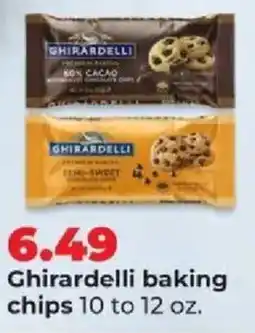 Hy-Vee Ghirardelli baking chips offer