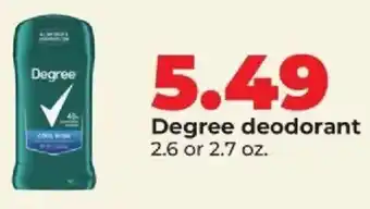 Hy-Vee Degree deodorant offer