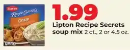 Hy-Vee Lipton Recipe Secrets soup mix offer