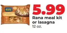 Hy-Vee Rana meal kit or lasagna offer
