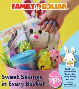 Family Dollar Sweet Savings in Every Basket! offer