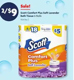 Family Dollar Scott Comfort Plus Soft Lavender Bath Tissue offer