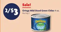 Family Dollar Ortega Mild Diced Green Chiles offer