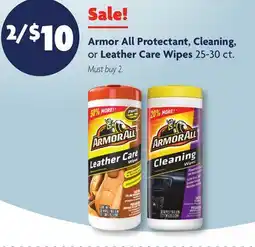 Family Dollar Armor All Protectant, Cleaning, or Leather Care Wipes offer